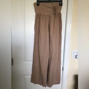 Bebe ,size S ,100% LINEN , woman’s long large leg pants !